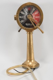 O56B15 Messing Maschinentelegraph Wilkens & Co Bremerhaven