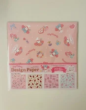 Sanrio My Melody Origami Design Paper Set 20 Sheets 4 Patterns Japan Kawaii