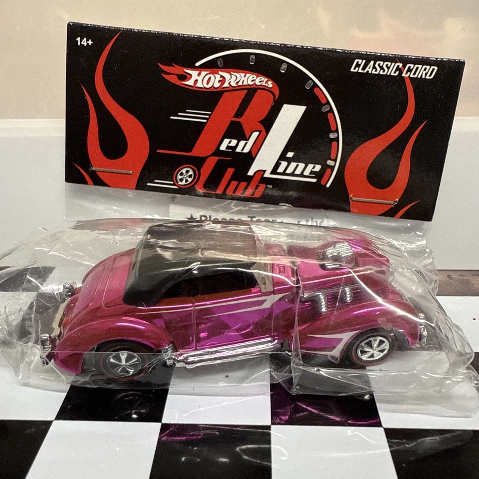 Coche de fiesta Hot Wheels Classic Cord Redline Club Pink 2006 Nationals RLC Foto 2 de 4
