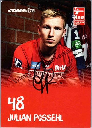 Original Autogramm Julian Possehl HSG Nordhorn Lingen /// Autograph signiert sig - Bild 1 von 2