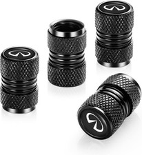 4pcs Metal Tire Valve Stem Caps Black Wheel Valve Covers For Infiniti Q50 Qx60