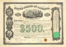 Santa Anna Bond dated 1866 signed by Antonio Lopez de Santa Anna - Very Histor