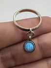Vintage Silpada 925 Sterling Silver Dangle Lab Opal Ring Size 8