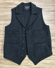 Filson Men's Wool Western Vest Charcoal Small USA