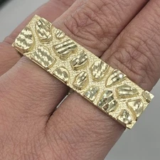10k yellow Gold 2 finger Nugget Ring