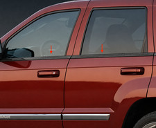 4pc Window Sill Trim Accent Matte Black Carbon For 2005-2010 Jeep Grand Cherokee