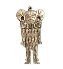 Pewter Jester Ornament Charm Holiday Christmas Decoration 2”