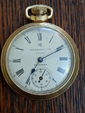Ancienne montre de poche Ingersoll plaqué. Made Gt. Bretagne. Triumph.
