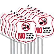 No Smoking Shield Sign No Smoking Eating Or Drinking Shield Sign With Stake