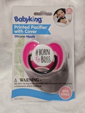 BabyKing Printed Pacifier  Cover Silicone Nipple BORN to BOSS 0 months