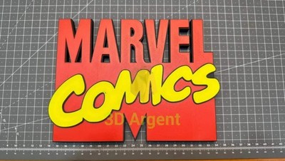 Marvel Comics Sign - 3D Printed Sign Stand