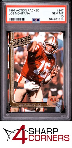 1991 ACTION PACKED #247 JOE MONTANA 49ERS HOF PSA 10