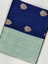 Indian Saree Wedding Designer Party Wear Blouse Bollywood Sari Ethnic Pakistani