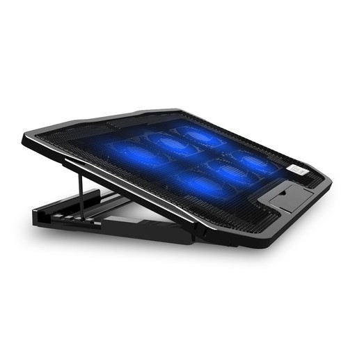 Laptop Kühler mit LED Licht Dual USB Notebook PC Cooling Pad Computer Kühlung F - Bild 8 von 12
