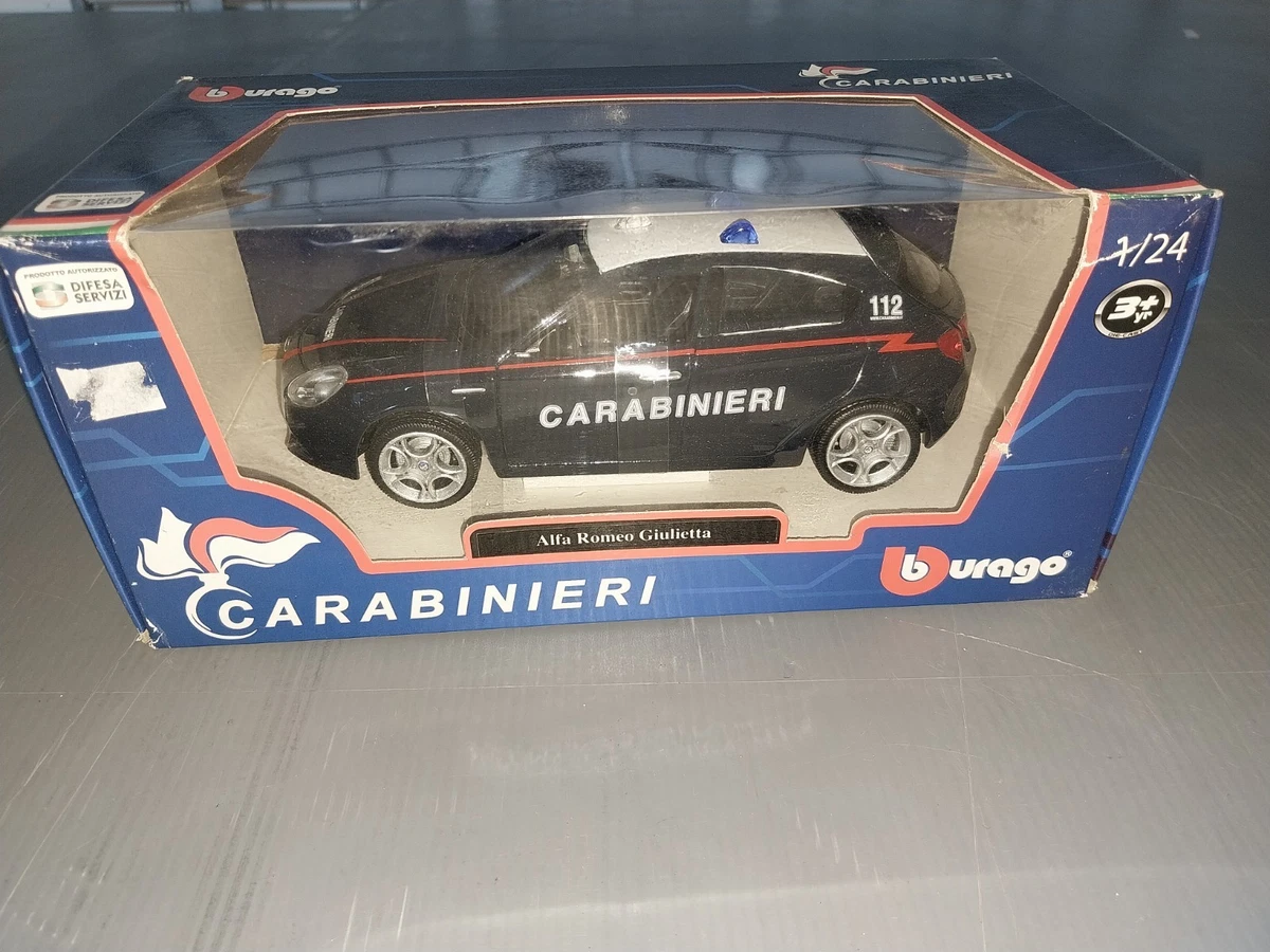 Modèle Réduit Voiture Carabinieri Vintage - Échelle 1:32, Couleur Verte - Made In Italy, Pour Pièces Ou Collection