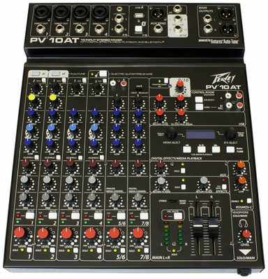Peavey PV10AT 10 Channel Mixer Bluetooth Antares Auto-Tune