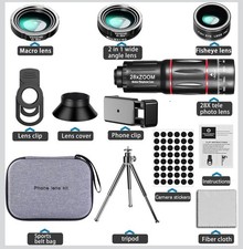 Phone Camera Lens Kit Upgraded Version Telephoto 28X Wide Angle 0.6X Macro 20X F