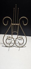 Easel Picture Book Stand Music Harp Guitar Lyre Shape Display Holder MCM VTG ART
