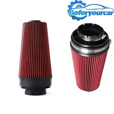 4 Red Truck Long Performance High Flow Cold Air Intake Cone Dry Filter 4 Red Truck Long Performance High Flow Cold Air Intake Cone Dry Filter