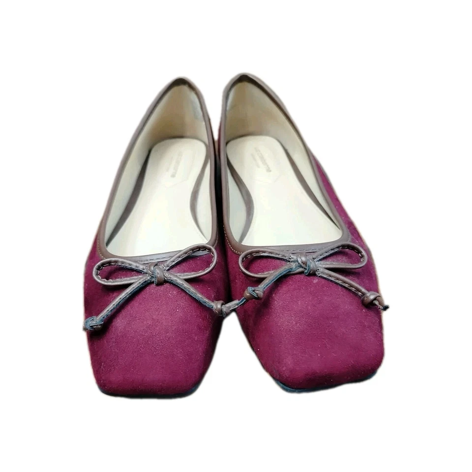 Liz Claiborne женщин балет плоский туфли квадратный носок памяти пены бордовый размер 8 М - Изображение 4 из 4