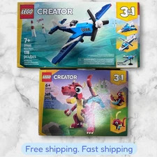 FOR 2 LEGO Creator 3 in 1 Aircraft Race Plane Toy 31160 + Creator 31145 NEW SHIP
