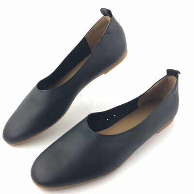 Everlane Shoes The Day Glove Ballet Flats Leather Slip On Tan Black Size 11 