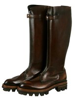 Luxus Prada Stiefel 1W481E Braun Leder Neu 40 40,5 Uk 7