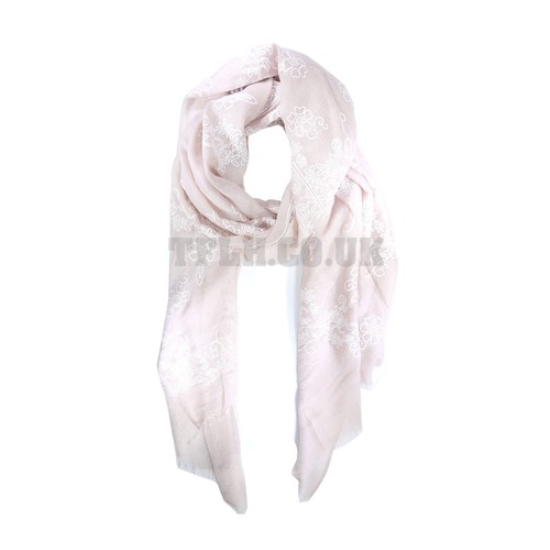 Damen Frauen leichter geprägter Druck Schal Halstuch Frühling Sommer Geschenk diagonal Blume - Bild 8 von 8