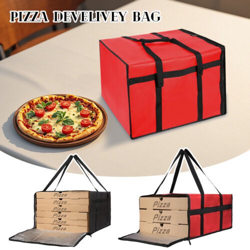 Bolsa de entrega de pizza para comida para llevar con aislamiento térmico portátil impermeable - Imagen 2 de 19