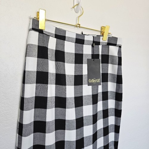 NWT Collectif Modcloth | 50s Retro Gingham Square Vintage Inspired Skirt, Large - Picture 2 of 6