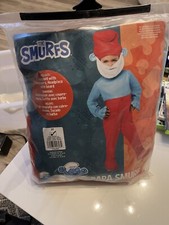 Rubie's Child's The Smurfs Papa Smurf Costume Jumpsuit New Size 3T