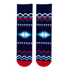 Native Soul Tribal Aztec Southwestern Pattern Bohemian Boho Socks - Large (7-11)
