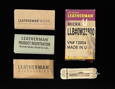 Vintage Leatherman Micra Multi-Tool Pocket Knife Engraved DAD