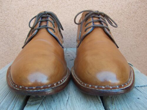 JOHNSTON MURPHY Dress Shoes Soft Cognac Brown Leather Plain Toe Oxfords Size 10M - Picture 4 of 7