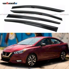 4PCS For 20-24 Nissan Versa JDM Mugen Style Window Visor Rain Guard Deflector