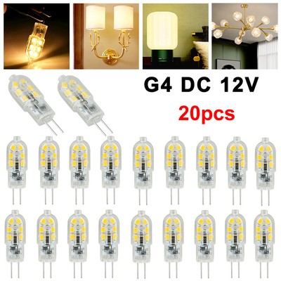 20PCS 12V G4 HALOGEN BULBS,2W Warm Light Bi-pin Base LED Capsule Lamp Light Bulb
