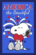 America The Beautiful 4th Of July USA Snoopy Refrigerator  Fridge MAGNET