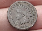 1861 Copper Nickel Indian Head Cent Penny- VG/Fine Details, Dark