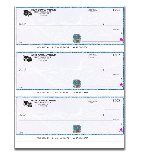 Custom Printed Checks 3 Per Page High Security Checks w Hologram, QuickBooks !