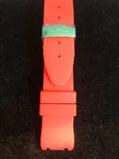 24mm red rubber band, gold color buckle lock ,fits joe rodeo master watch
