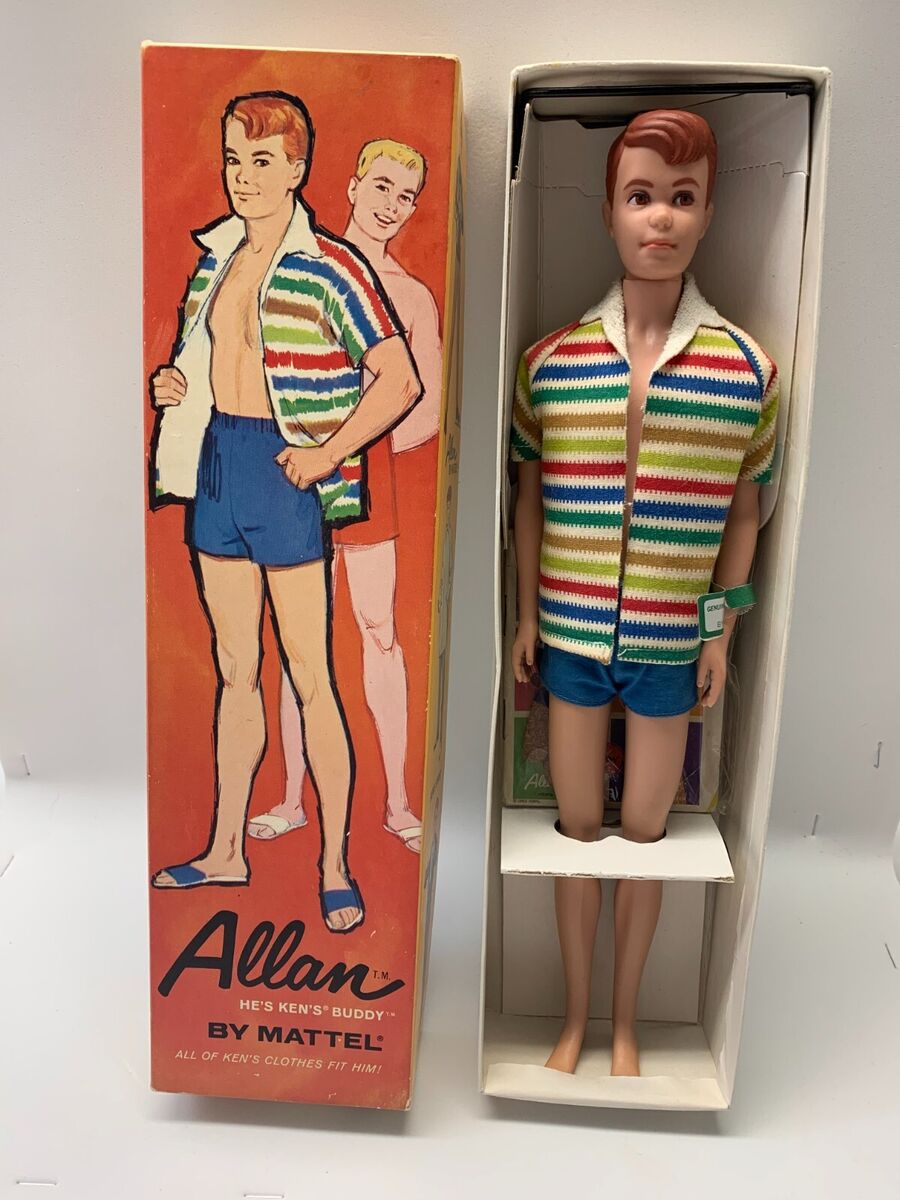 Vintage Barbie ALLAN DOLL with Box & Wrist Tag & Outfit