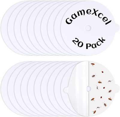 20Pack Disposable Flea Trap Sticky Discs Refill Fits Most Dome Flea Bed Bug Trap