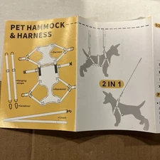 2 In 1 Large Dog  Hammock And Harness