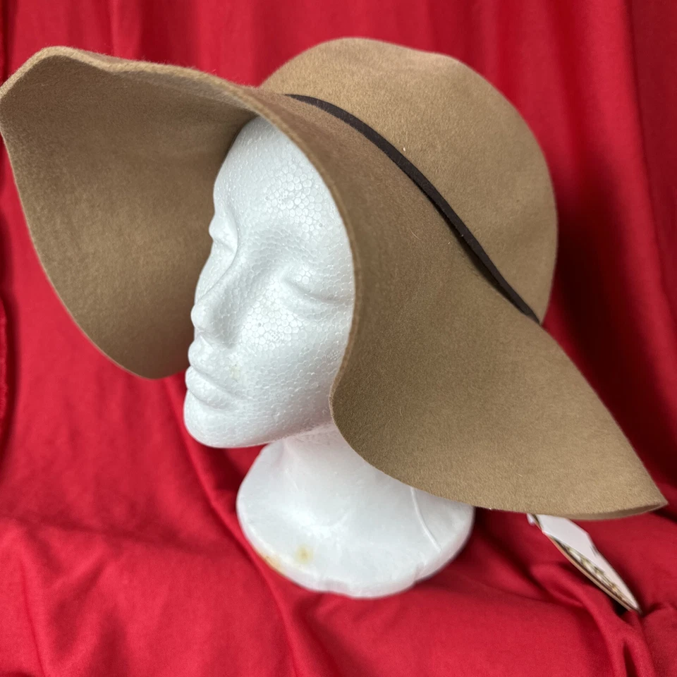 NOVO! Chapéu de feltro Dorfman Pacific SCALA 100% lã feminino flexível camelo Schitt's Creek - Imagem 3 de 4
