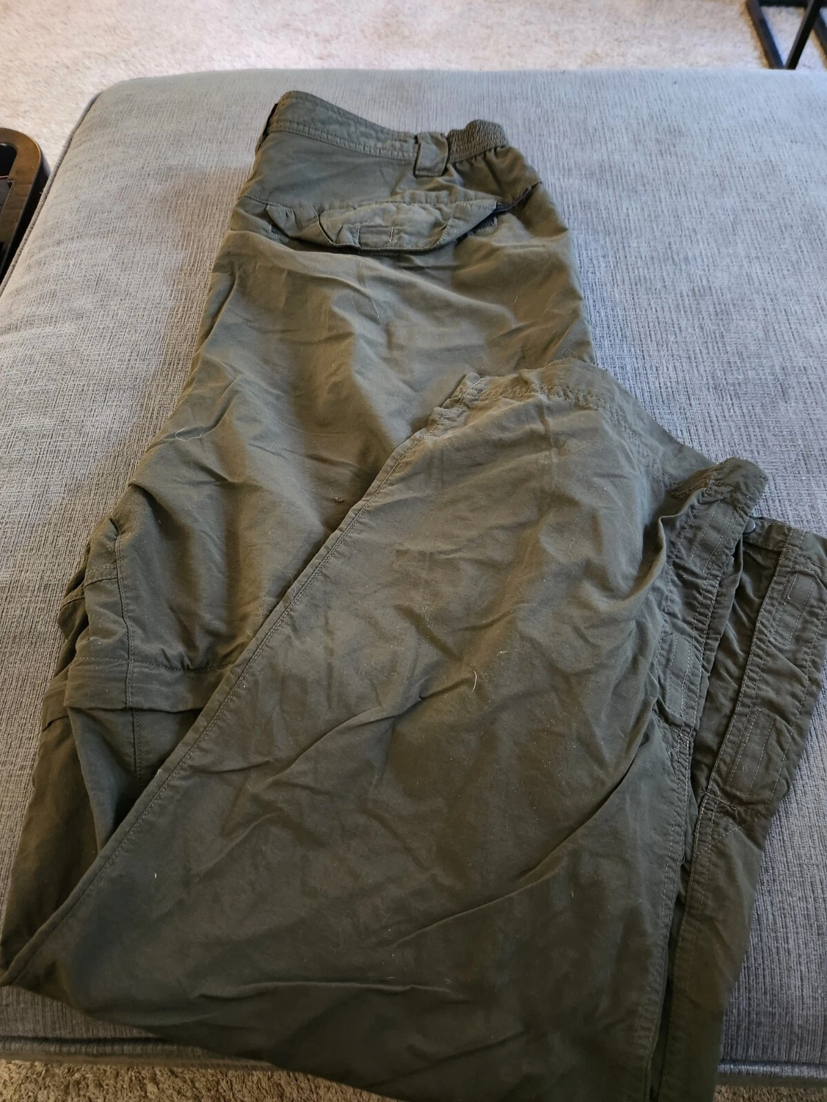 Columbia Sportswear Cargo Zip Off Wicking Dry Panys Mens XL Green