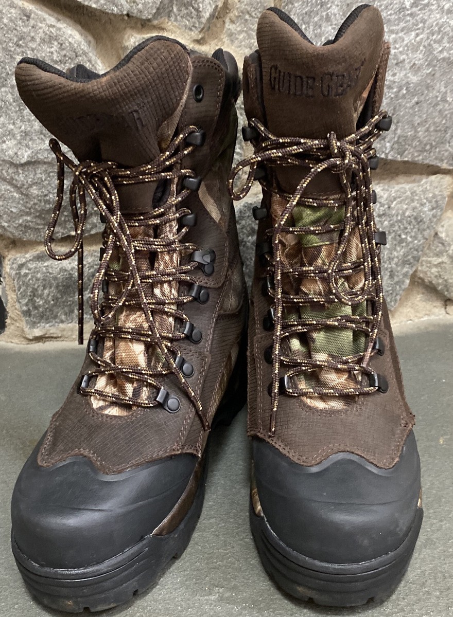 Guide Gear MENS Brown Camo Leather Lace Up Thinsulate Ultra  display picture 1