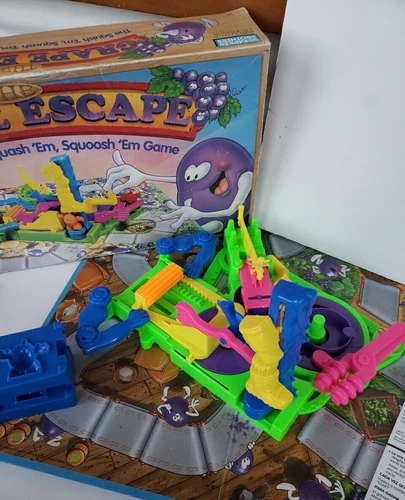 Vintage 1992 Parker Brothers Grape Escape Board Game Works No PlayDoh
