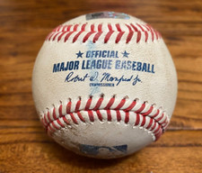 Jesus Aguilar Marlins Game Used Baseball 4/9/2022 vs Giants Hit + Avisail Garcia