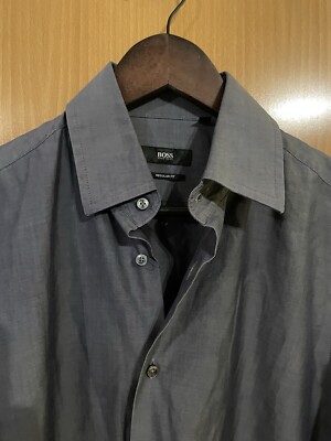 Hugo Boss Hemd Gr. 38 Langarm Oberteil Regular Fit Shirt