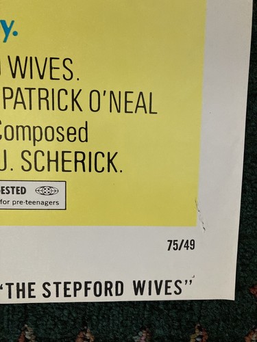THE STEPFORD'S WIVES ORIGINAL Movie Poster 1975 27x40”Bryan Forbes Cult Horror - Picture 5 of 7